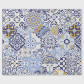 Azulejos tegels patchwork. Naadloze kleurige patch Cadeaupapier (Vlak)