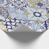 Azulejos tegels patchwork. Naadloze kleurige patch Cadeaupapier (Hoek)