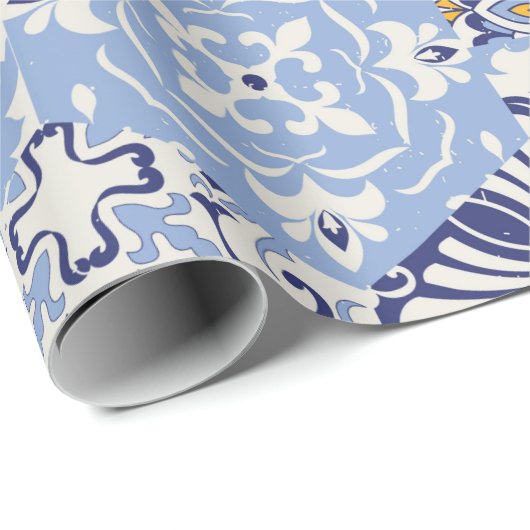 Azulejos tegels patchwork. Naadloze kleurige patch Cadeaupapier (Rol Hoek)