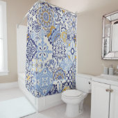 Azulejos tegels patchwork. Naadloze kleurige patch Douchegordijn (In situ)