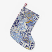 Azulejos tegels patchwork. Naadloze kleurige patch Kleine Kerstsok (Voorkant (Hangend))