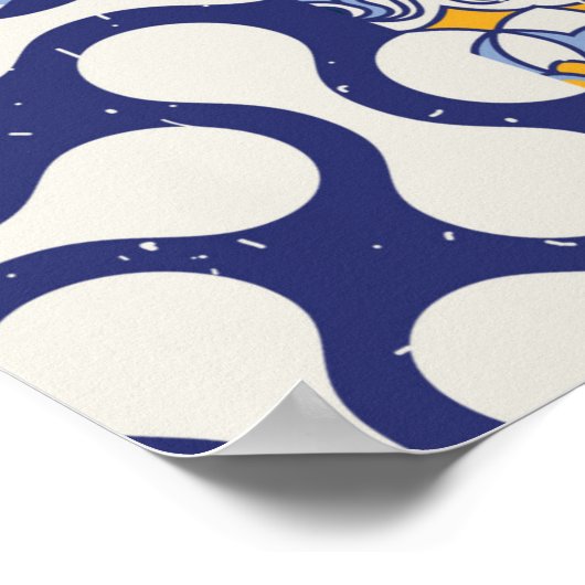 Azulejos tegels patchwork. Naadloze kleurige patch Poster (Hoek)