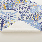 Azulejos tegels patchwork. Naadloze kleurige patch Sherpa Deken (3/4)