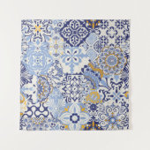 Azulejos tegels patchwork. Naadloze kleurige patch Wandkleed (Voorkant (horizontaal))