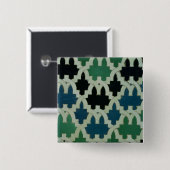 Azulejos tegels van de troon van de Sultans Vierkante Button 5,1 Cm (Voorkant /achterkant)