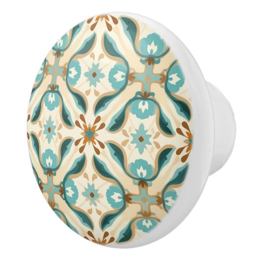 💙💛 Azulejos Tuscan Petals Keramische Knop (Rechts)