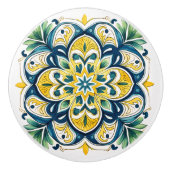 💙💛 Azulejos Valencia Star Keramische Knop (Voorkant)