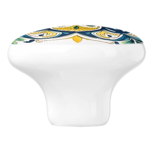 💙💛 Azulejos Valencia Star Keramische Knop (Zijkant)