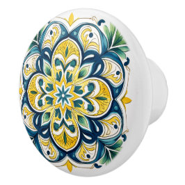 💙💛 Azulejos Valencia Star Keramische Knop