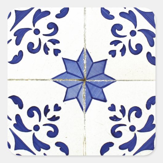 Azulejos Vierkante Sticker (Voorkant)