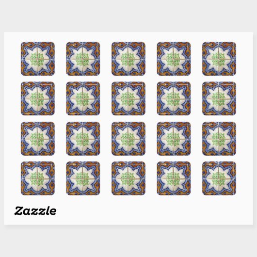 Azulejos Vierkante Sticker (Vel)