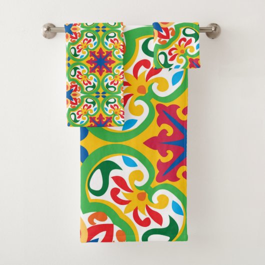 💛 💚 Azulejos, zeer decoratief patroon, Bad Handdoek (Insitu)