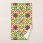 💛 💚 Azulejos, zeer decoratief patroon, Bad Handdoek (Handdoek)