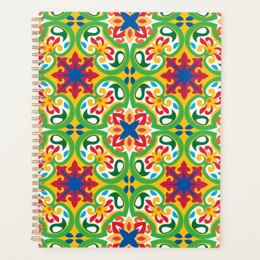 💛 💚 Azulejos, zeer decoratief patroon, Planner (Voorkant)