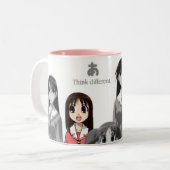 Azumanga - Denk anders! Tweekleurige Koffiemok (Voorkant links)