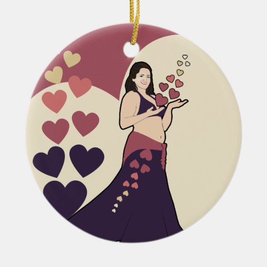 Azura Belly danser Keramisch Ornament (Voorkant)