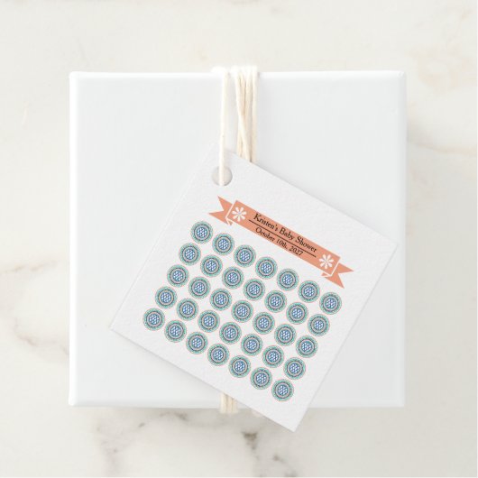 Azura Crest Baby shower Gift Label (In situ)