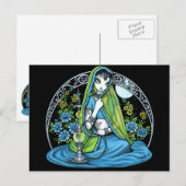 "Azura" Hindi Flower Hookah Princess Fae Briefkaar Briefkaart (Voorkant / Achterkant)