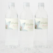 Azurblaue Bloei Waterfles Etiket (Flessen)