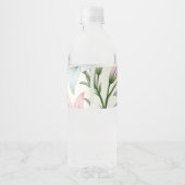 Azurblaue Bloei Waterfles Etiket (Achterkant)