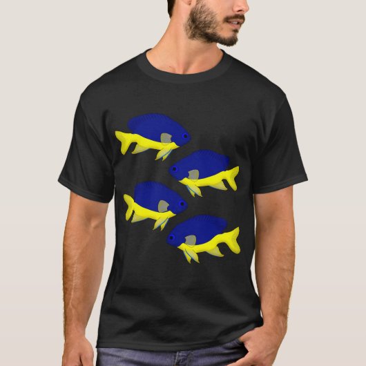 Azurblauw damhagedis t-shirt (Voorkant)