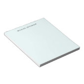 Azurblauw Eenvoudig Sober Minimalistisch Elegant M Notitieblok (Schuin)