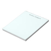 Azurblauw Eenvoudig Sober Minimalistisch Elegant M Notitieblok (Linkerzijde)