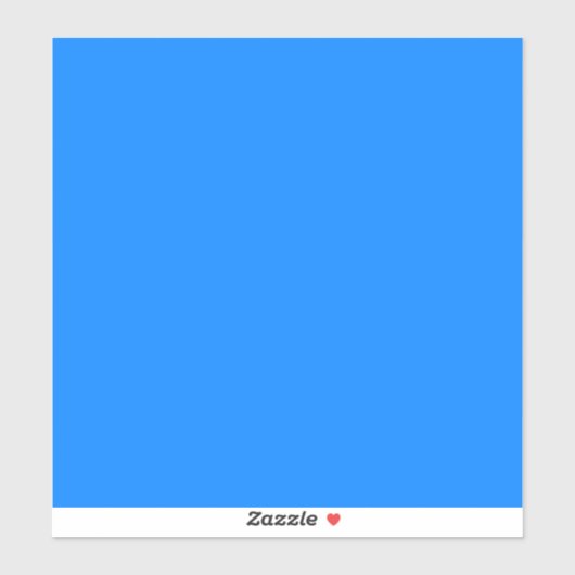 Azurblauw (effen kleur) sticker (Vel)