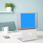 Azurblauw (effen kleur) sticker (Laptop op bureau)