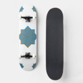 Azurblauw en Ember Star Persoonlijk Skateboard (Voorkant)