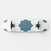 Azurblauw en Ember Star Persoonlijk Skateboard (Horizontaal)