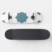 Azurblauw en Ember Star Persoonlijk Skateboard (Horizontaal)