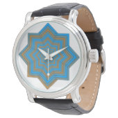 Azurblauw en Ember Ster Horloge (Gekanteld)