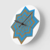 Azurblauw en Ember Ster Ronde Klok (Hoek)