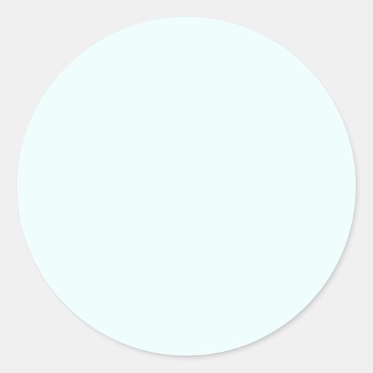 Azurblauw Ronde Sticker (Voorkant)