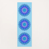 Azurblauwe Bloem Mandala Yoga Mat (Voorkant)