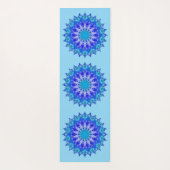 Azurblauwe Bloem Mandala Yoga Mat (Achterkant)