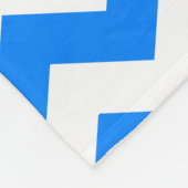 Azurblauwe Chevron Fleece Deken (Hoek)