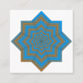 Azurblauwe en vuurrode ster informatiekaartje