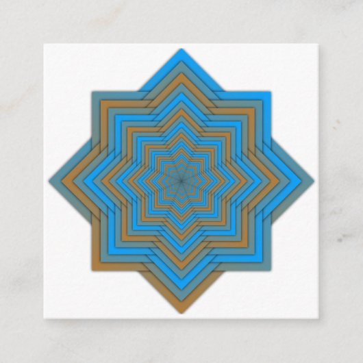 Azurblauwe en vuurrode ster informatiekaartje (Voorkant)