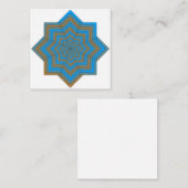 Azurblauwe en vuurrode ster informatiekaartje (Voorkant / Achterkant)