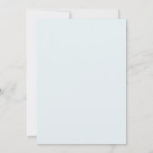 Azurblauwe Geschilderde Bloemblaadjes Bruiloft Kaart (Achterkant)