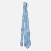 Azurblauwe Gingham Stropdas (Achterkant)