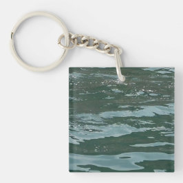 Azurblauwe Oceaan Turkoois Water Kust Strand Foto Sleutelhanger