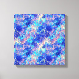 Azurblauwe Verkreukelde Textuur Canvas Afdruk