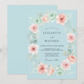 Azurblush Bruidsboeket Kaart (Voorkant / Achterkant)