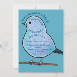 Azure 45th Birthday Schattige Bird Dinner Party Kaart