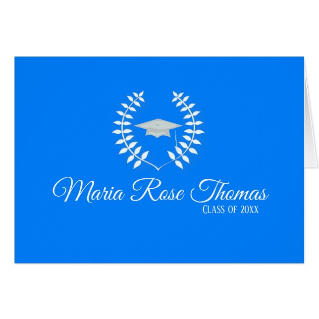 Azure Afstudeerder - Opmerking: 4,25 x 5,5 inch (Voorkant Horizontaal)