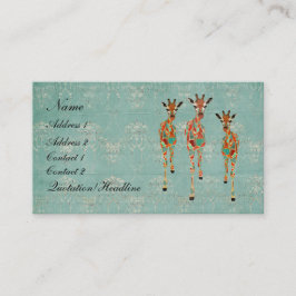 Azure & Amber Giraffe II Visitekaartje/Labels Visitekaartje