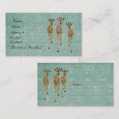 Azure & Amber Giraffe II Visitekaartje/Labels Visitekaartje (Voorkant / Achterkant)